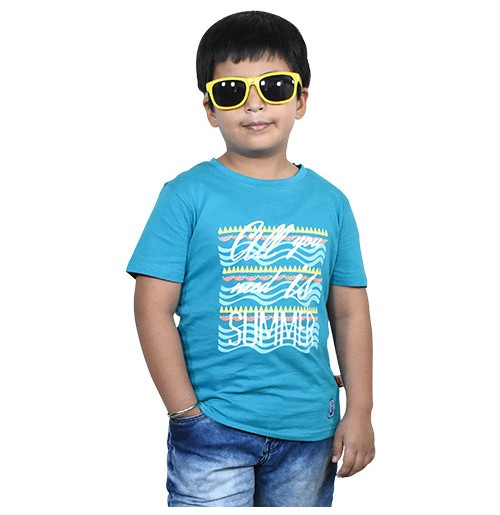 Chhota Bheem - All You Need Is Summer Half sleeve T-shirt-Cobalt